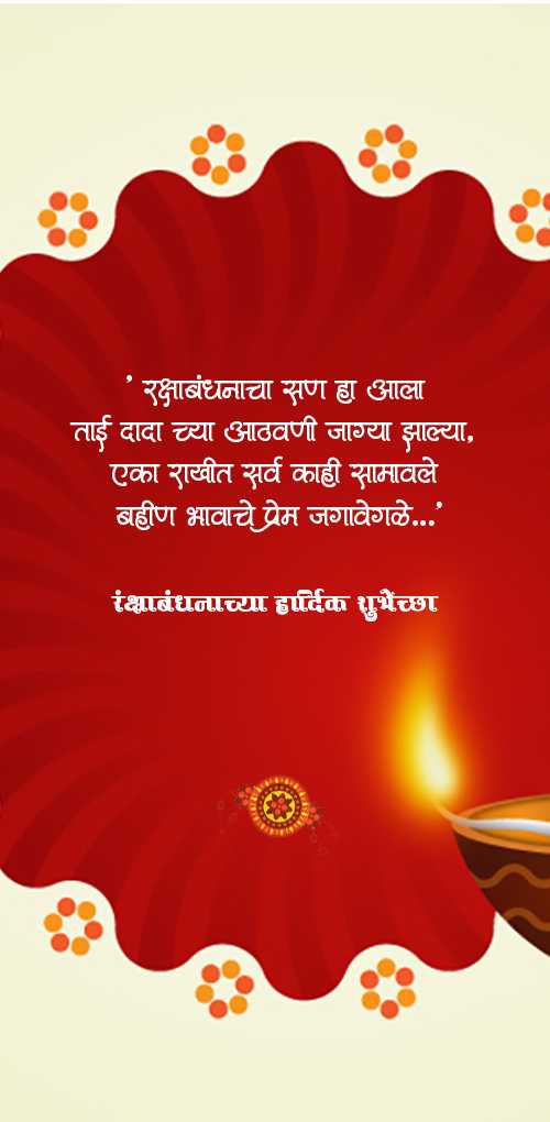 raksha bandhan wishes - Rakshabhandhanacha san ha ala tai dada chya athavani jagya jhalya. eka rakhit sarva kahi samavale ba...